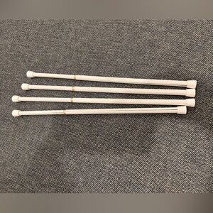 4 adjustable spring tension curtain rods - 11”-15”